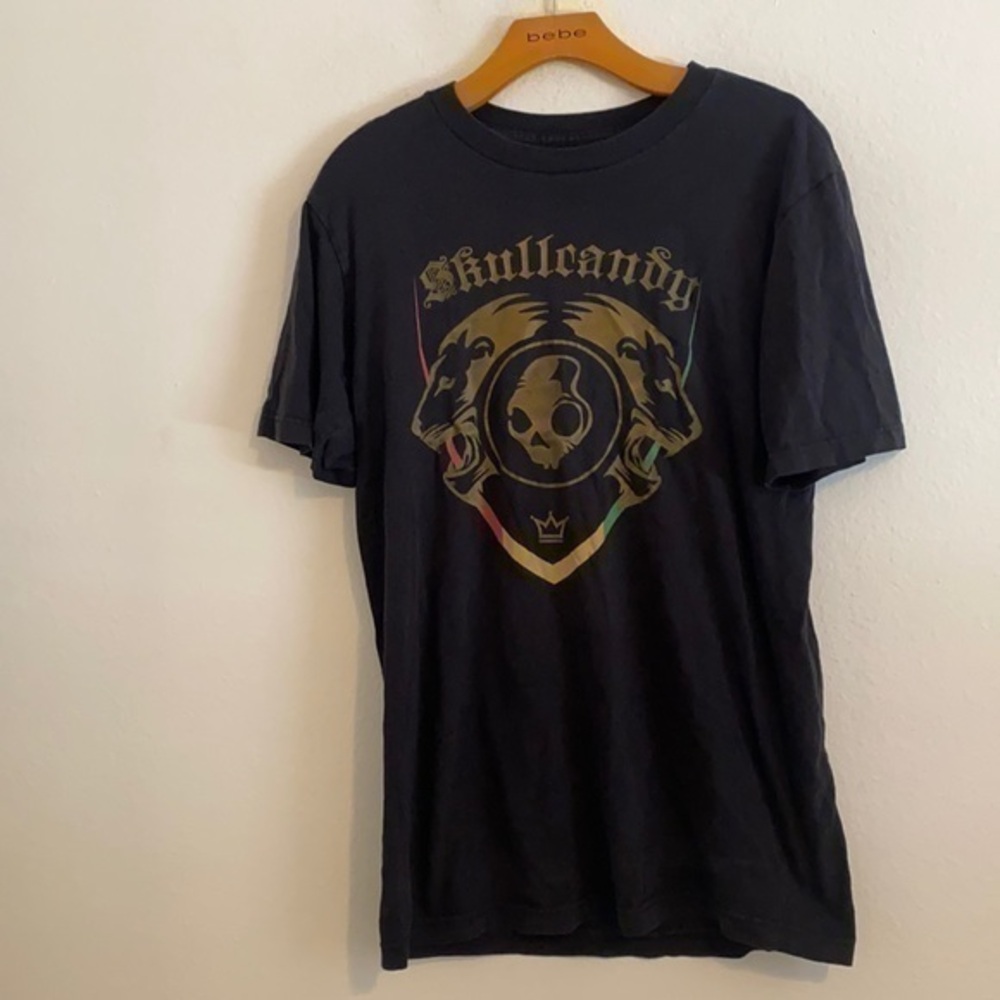 SKULLCANDY BLACK SHORT SLEEVE SHIRT SIZE MEDIUM